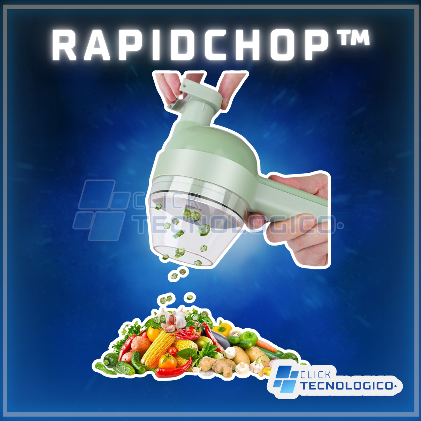 RapidChop™ Picadora de verduras eléctrica portátil